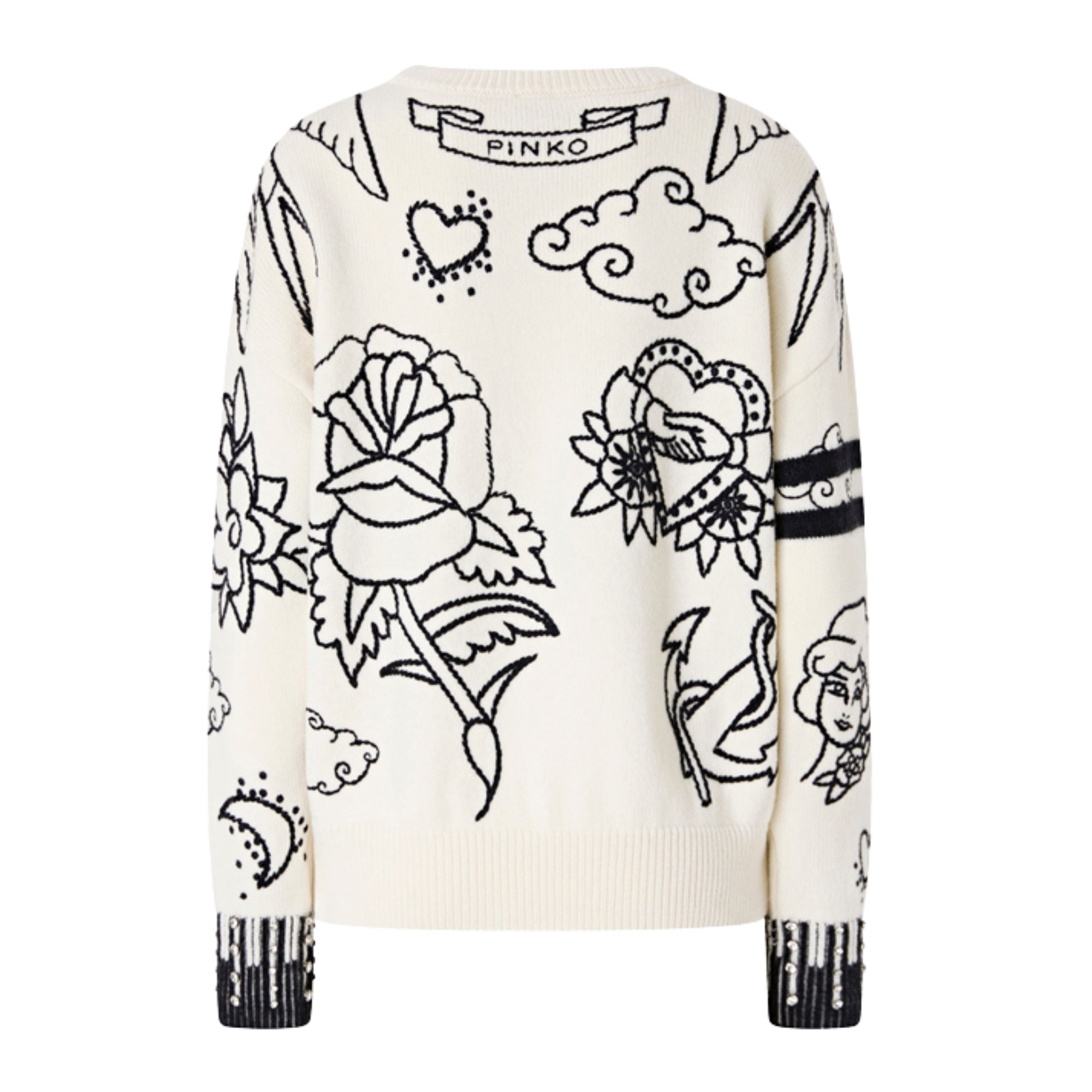 PINKO Megztinis moterims, Balta, Andros sweater 2