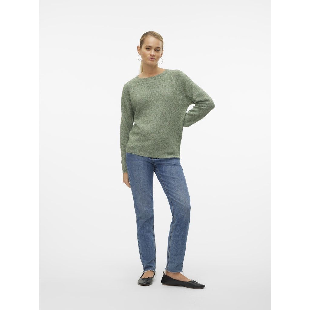 VERO MODA Megztinis moterims, Pilka, VMDOFFY LS O-NECK BL 4