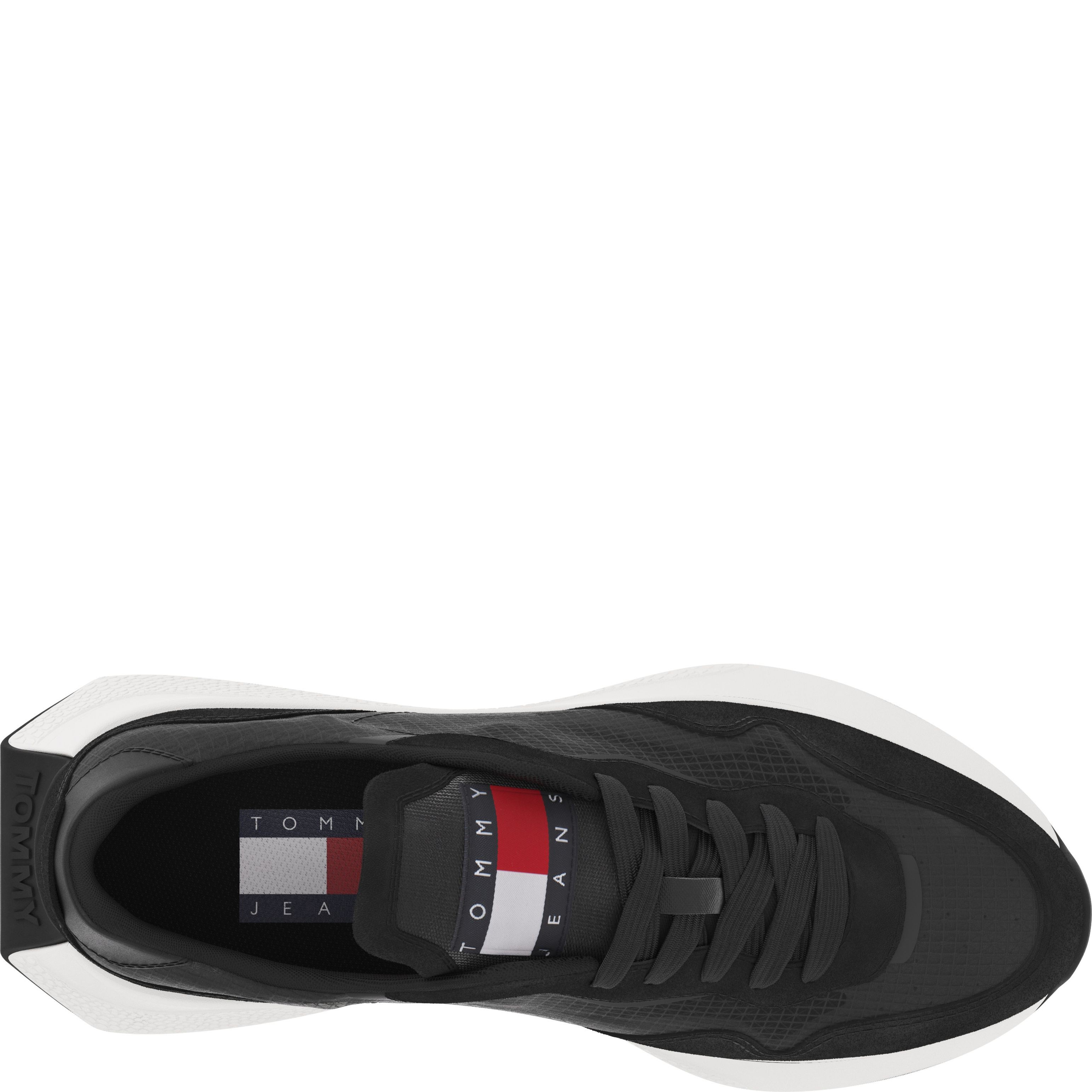 TOMMY JEANS Sportiniai bateliai vyrams, Juoda, Translucent runner 3