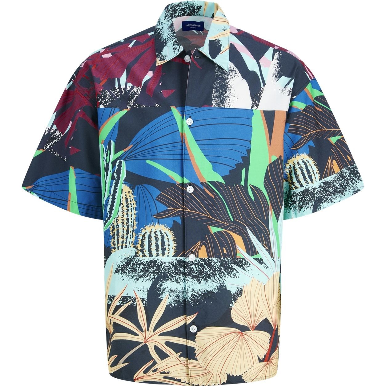 JACK & JONES Marškiniai vyrams, Juoda, JORBELMONT AOP 1