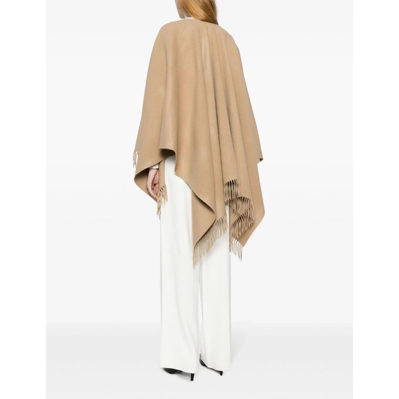 VINCE Pončas moterims, Ruda, Cashmere blend face solidcape 3