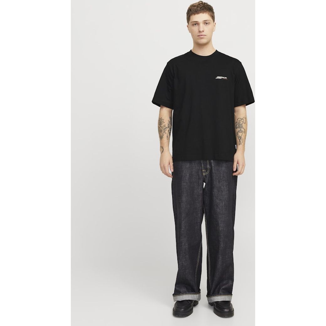 JACK & JONES Marškinėliai vyrams, Juoda, Islington type tee 8