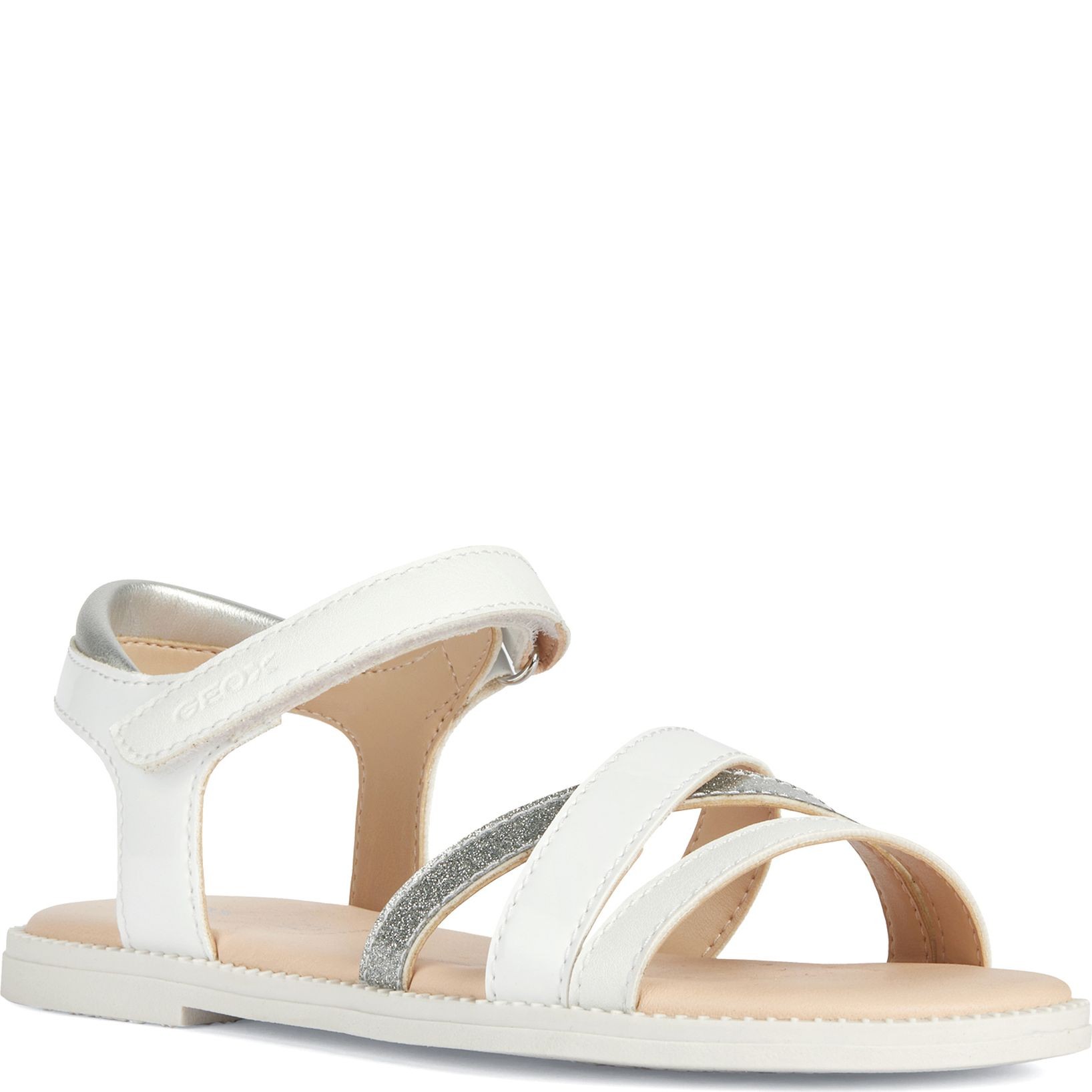 GEOX Basutės mergaitėms, Balta, SANDALS KARLY