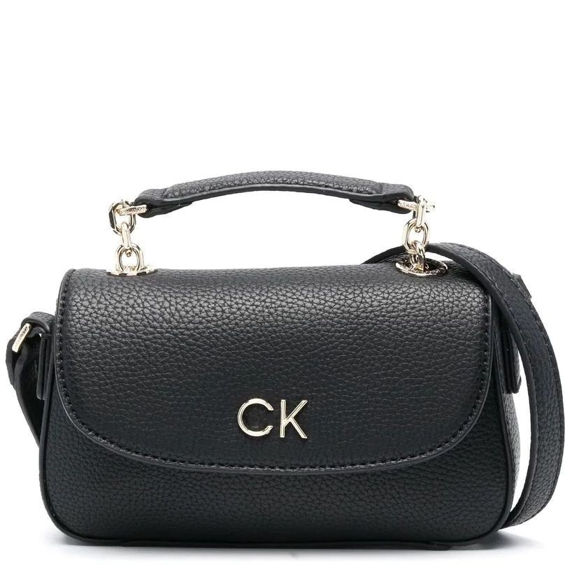 CALVIN KLEIN Rankinė per petį moterims, Juoda, RE-LOCROSSBODY W/FLAP PBL 1
