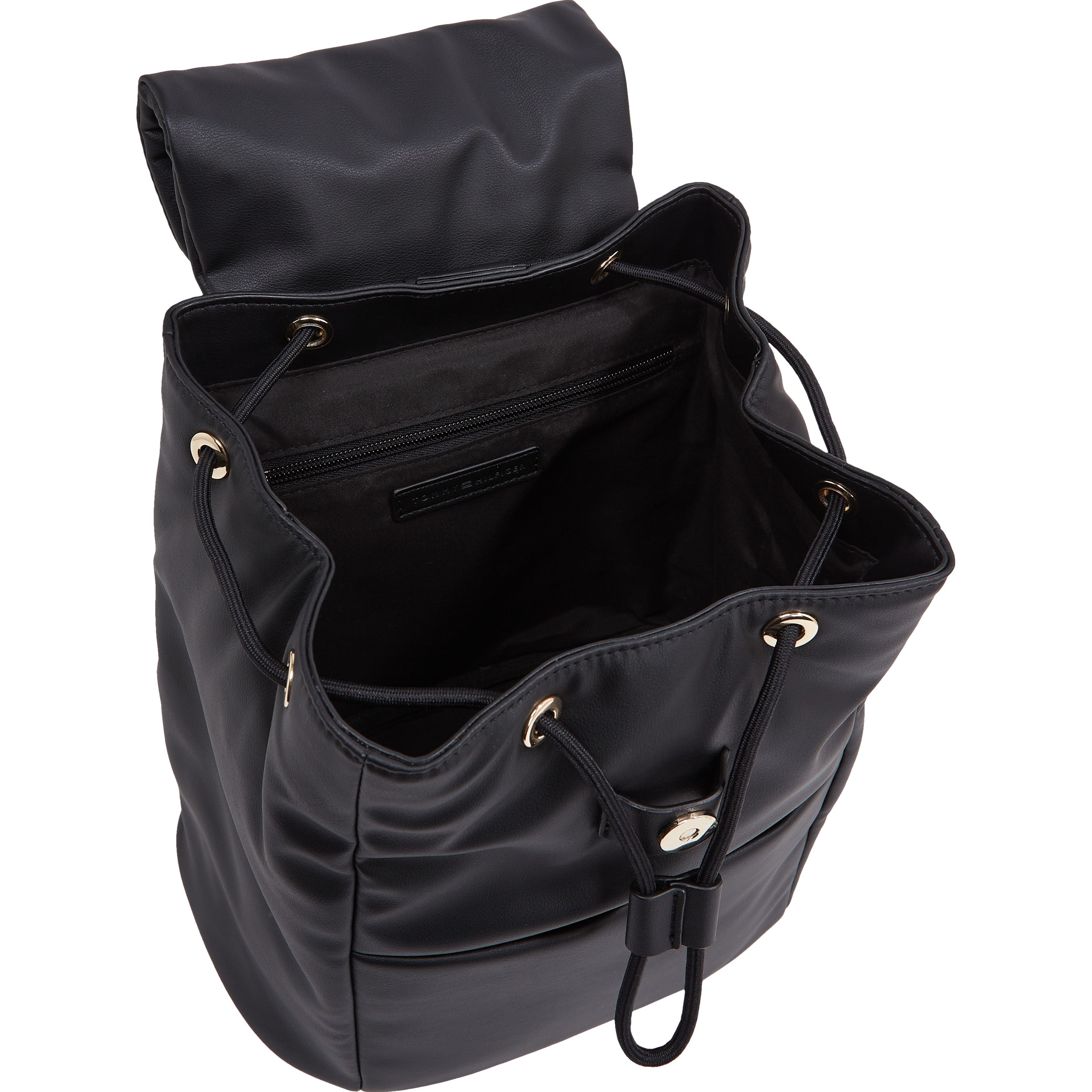 TOMMY HILFIGER Kuprinė moterims, Juoda, Poppy reform flap backpack 5