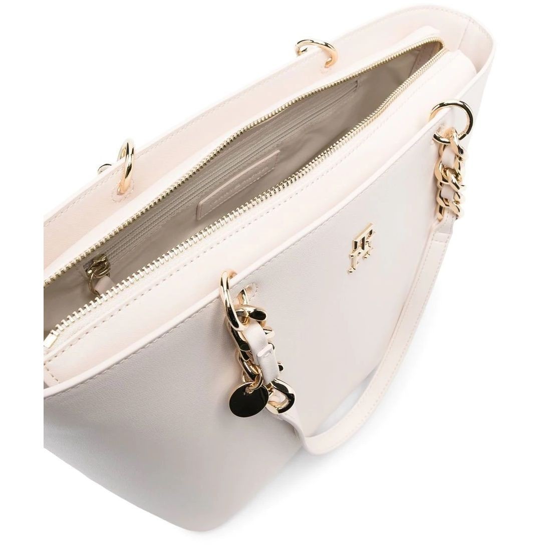 TOMMY HILFIGER Pirkinių krepšys moterims, Smėlio, TH CHIC TOTE 4