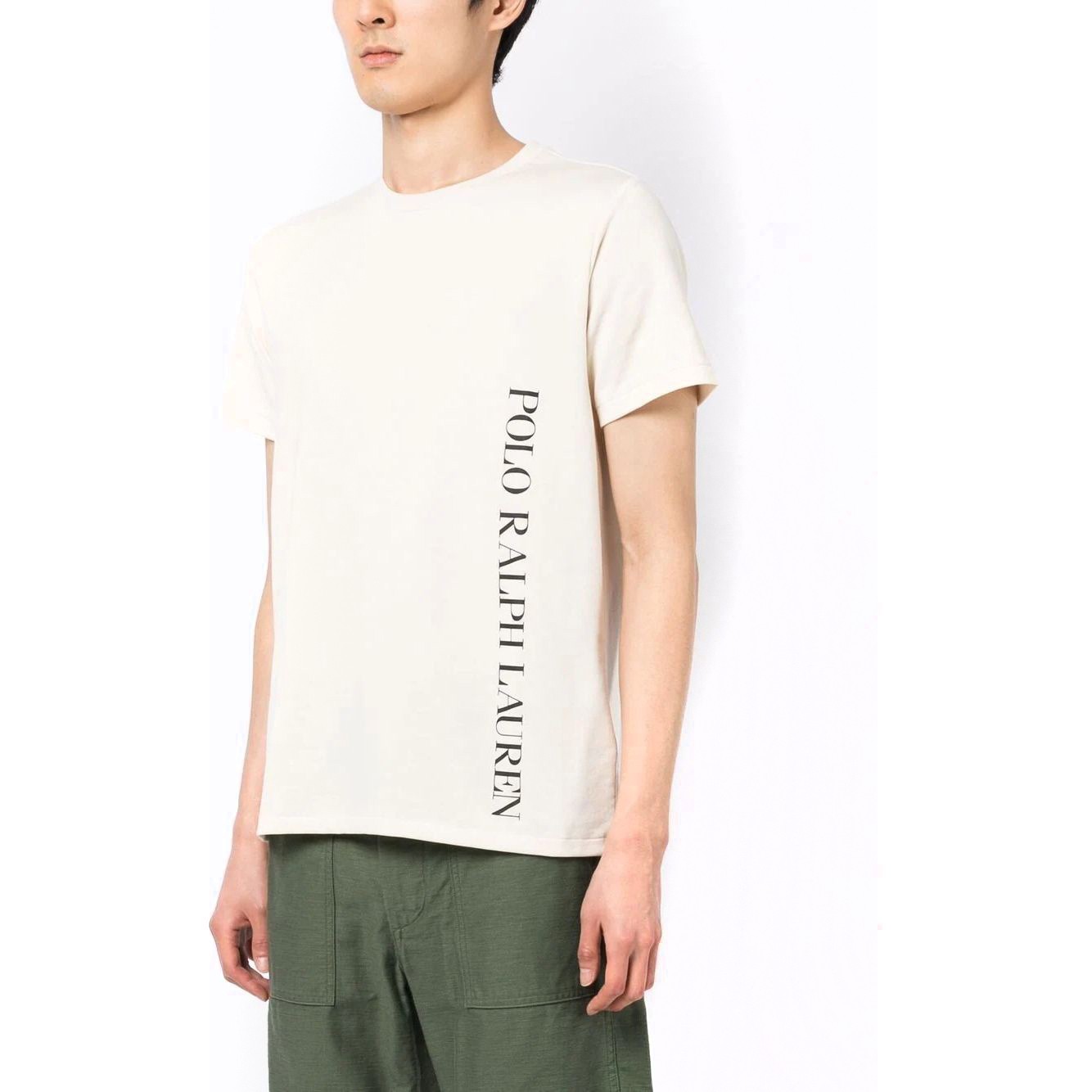 POLO RALPH LAUREN Marškinėliai trump. rankovėmis vyrams, Smėlio, Crewneck sleep top 2