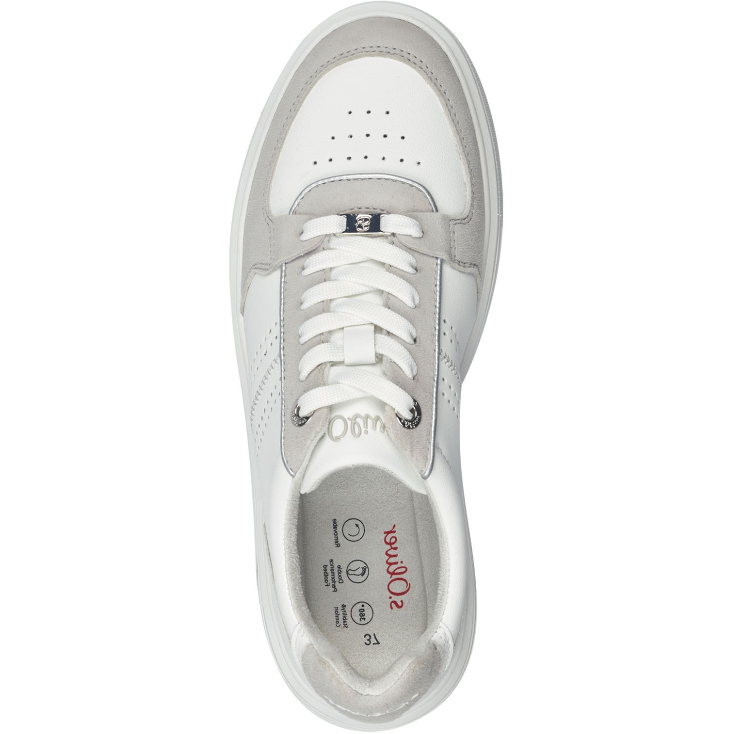 S.OLIVER Laisvalaikio bateliai moterims, Balta, LEISURE 4