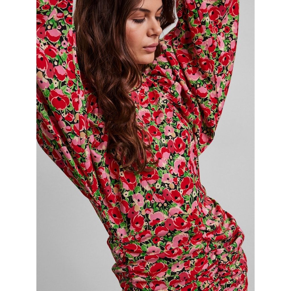 PIECES Midi suknelė moterims, Juoda, PCOLA LS DRESS D2D 5