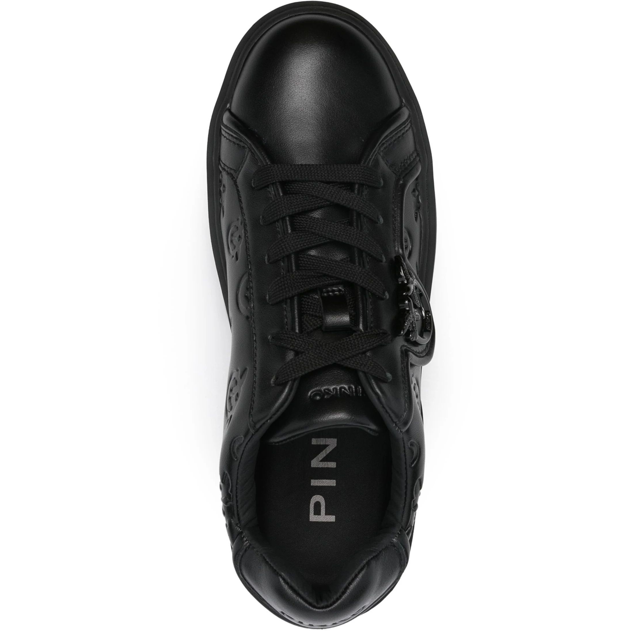 PINKO Laisvalaikio bateliai moterims, Juoda, Yoko leather sneakers 4