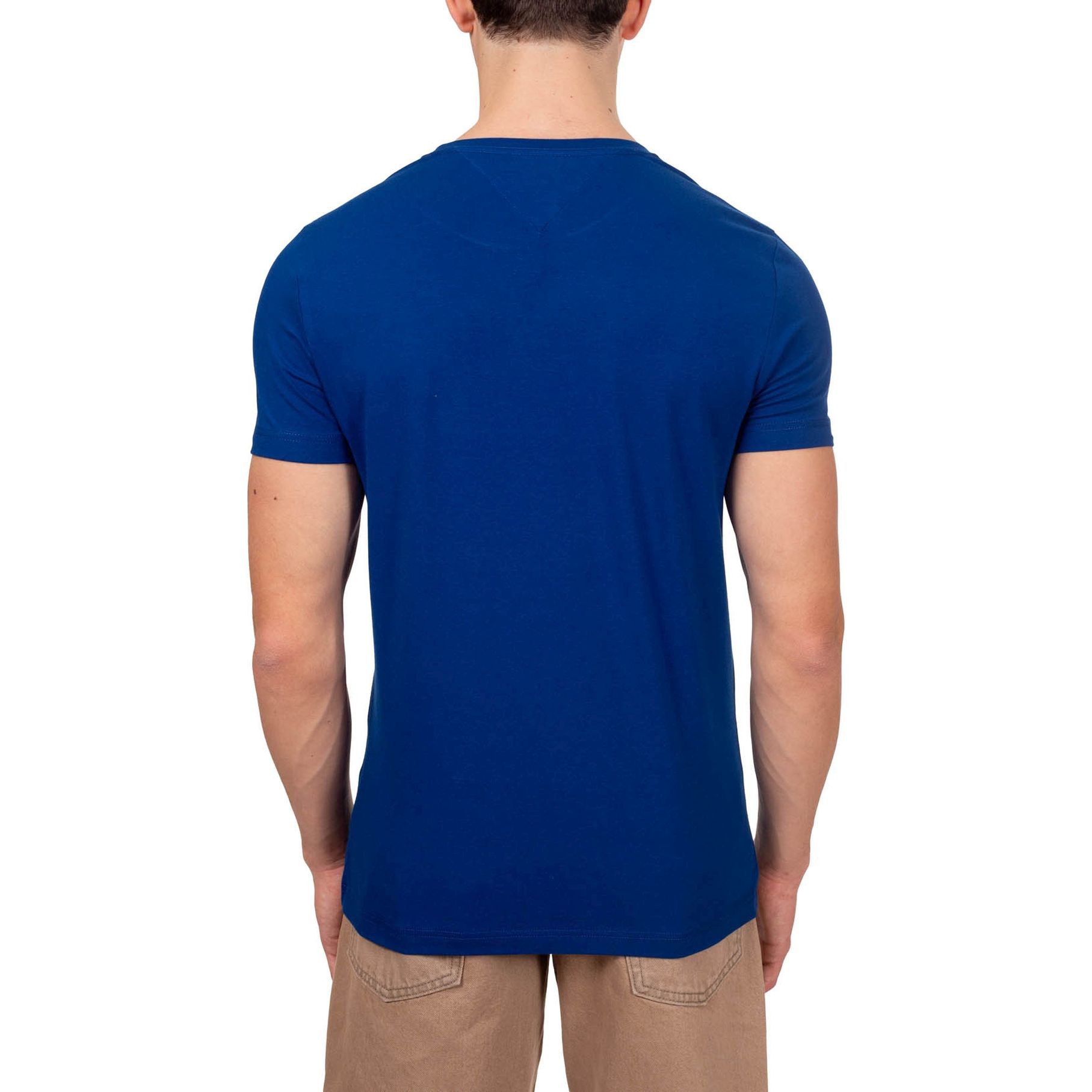 TOMMY HILFIGER Marškinėliai trump. rankovėmis vyrams, Mėlyna, Stretch slim fit tee 3