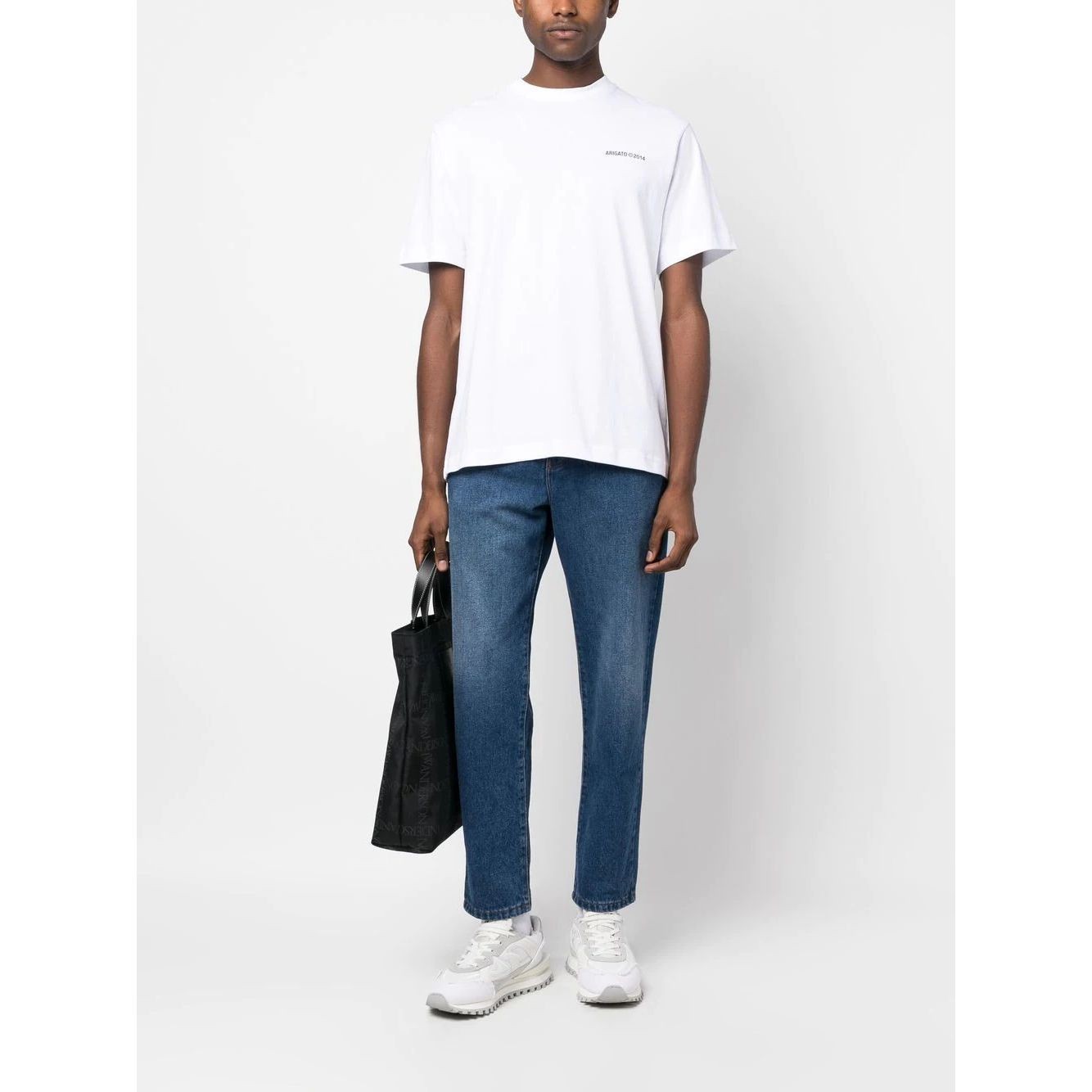 AXEL ARIGATO Marškinėliai trump. rankovėmis vyrams, Balta, Monogram T-Shirt 3