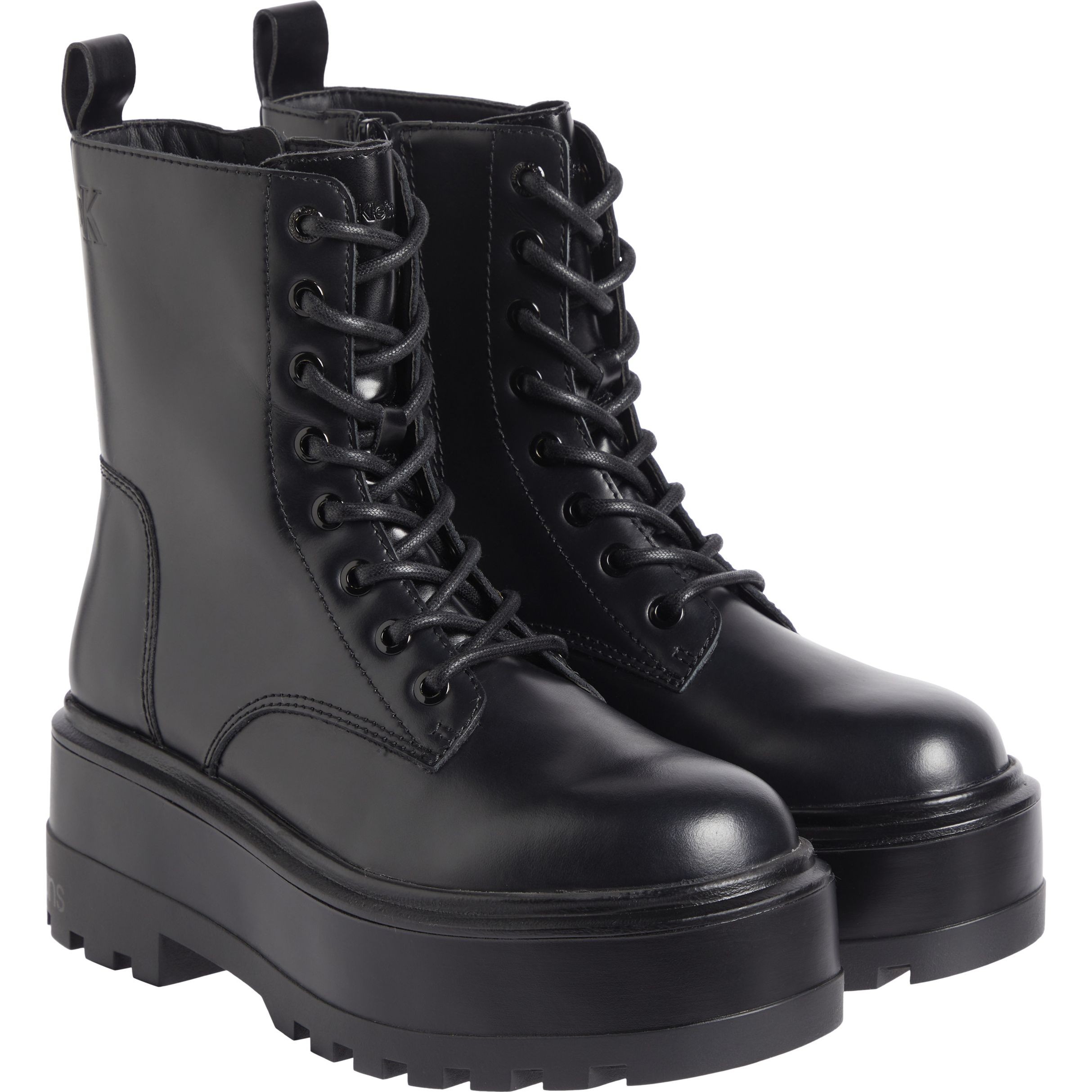 CALVIN KLEIN JEANS Aulinukai moterims, Juoda, Flatform high lace up booties 1