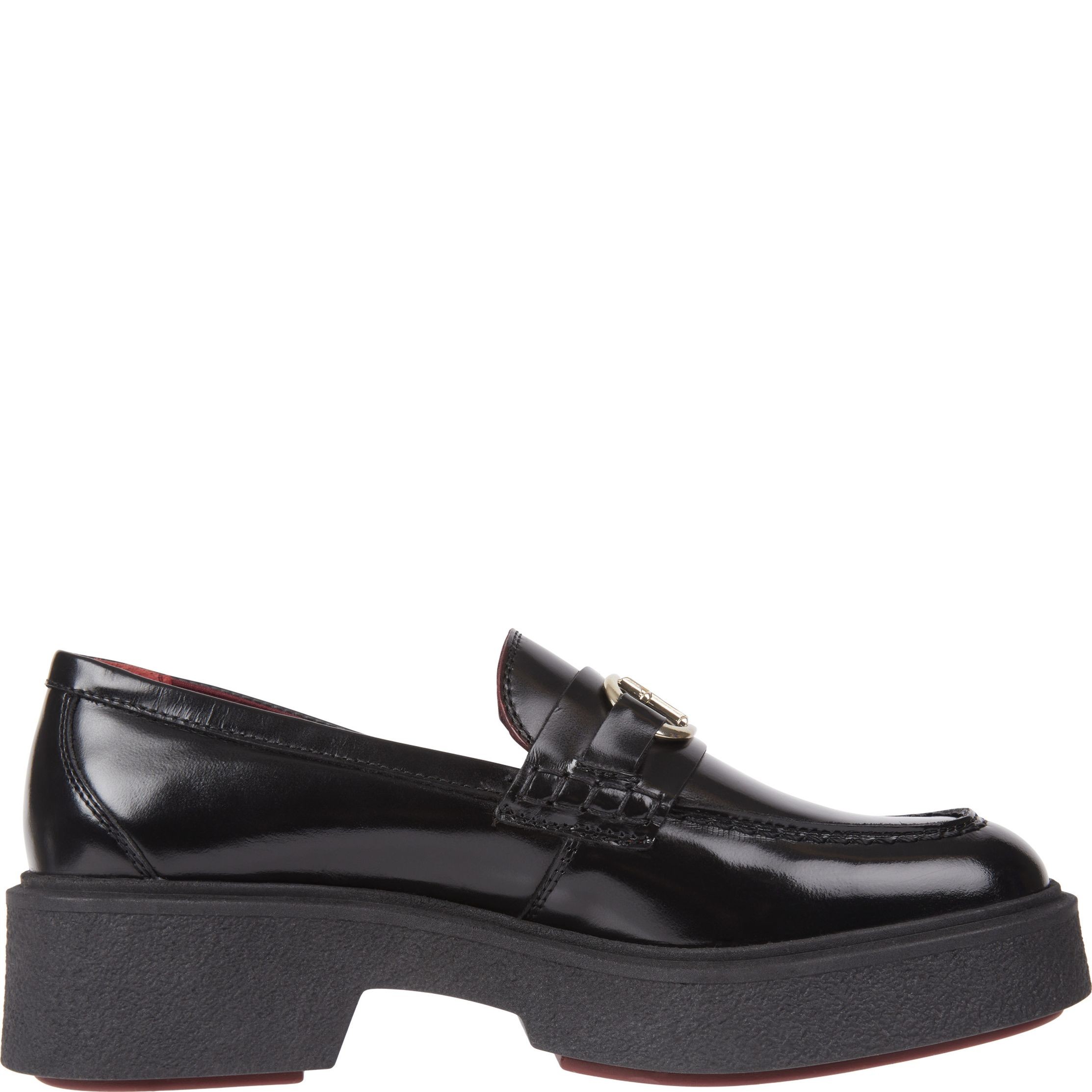 TOMMY HILFIGER Loaferiai moterims, Juoda, Hardware loafer 5
