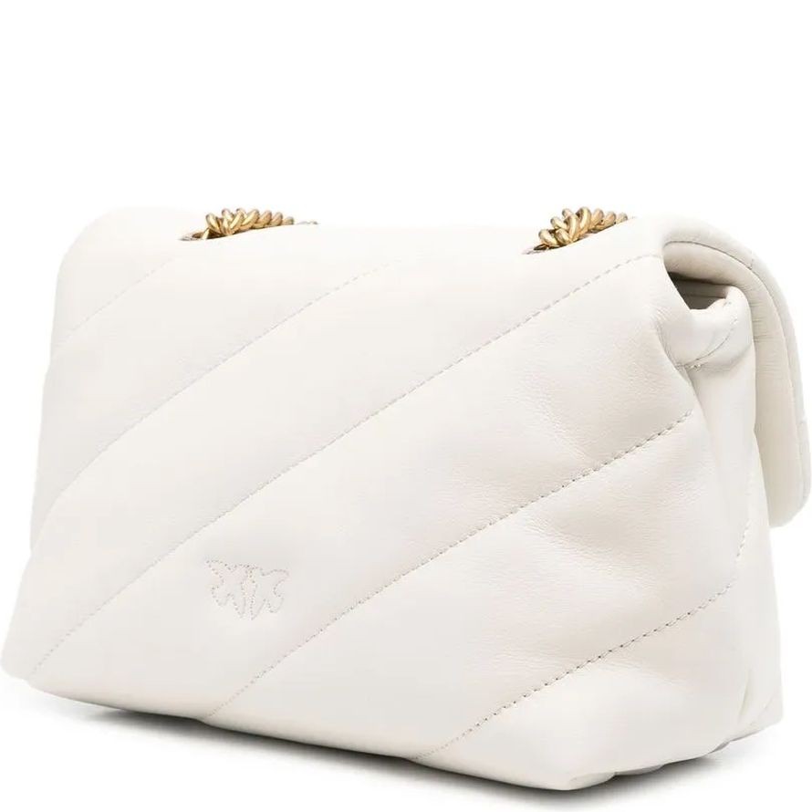 PINKO Rankinė per petį moterims, Balta, Love puff mini bag 2