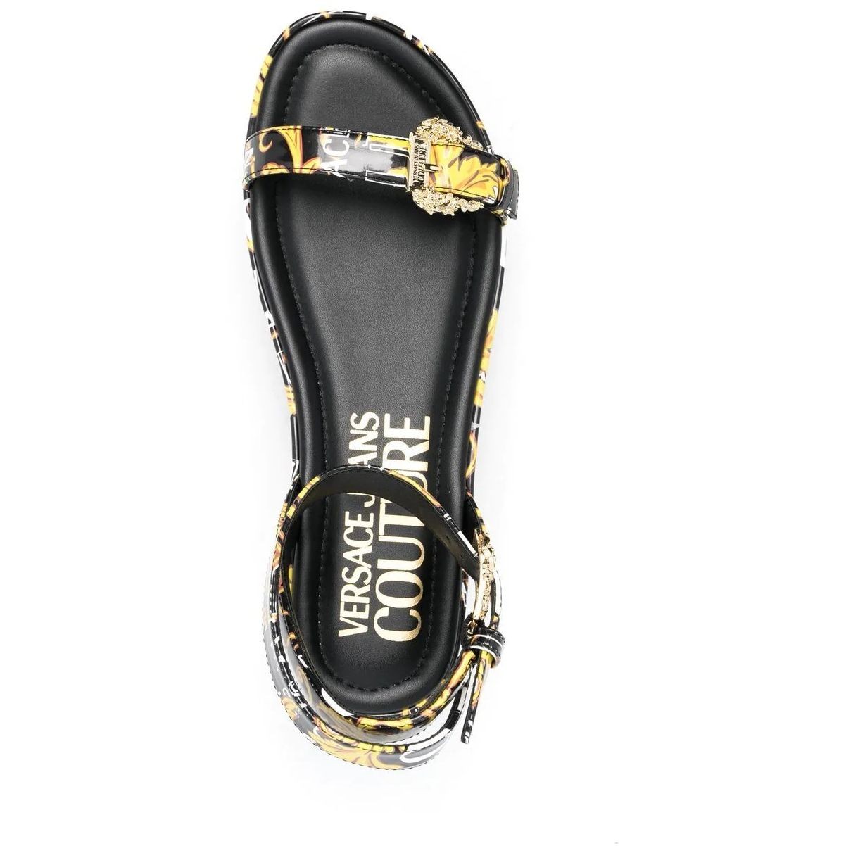 VERSACE JEANS CUTURE Basutės moterims, BLACK/GOLD, Fondo mallory sandals 4