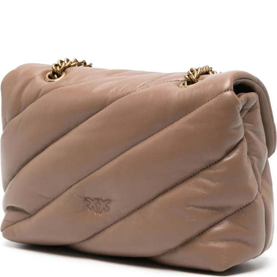 PINKO Rankinė per petį moterims, Ruda, Love puff classic shoulder bag 2