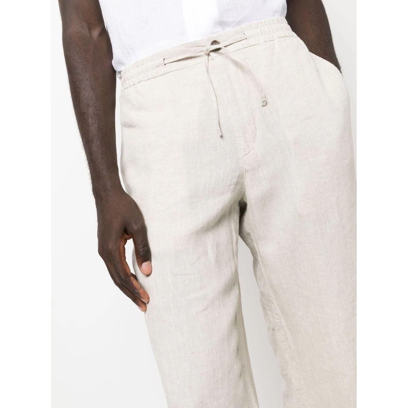 J.LINDEBERG Laisvalaikio kelnės vyrams, Balta, Noah wide linen pants 4