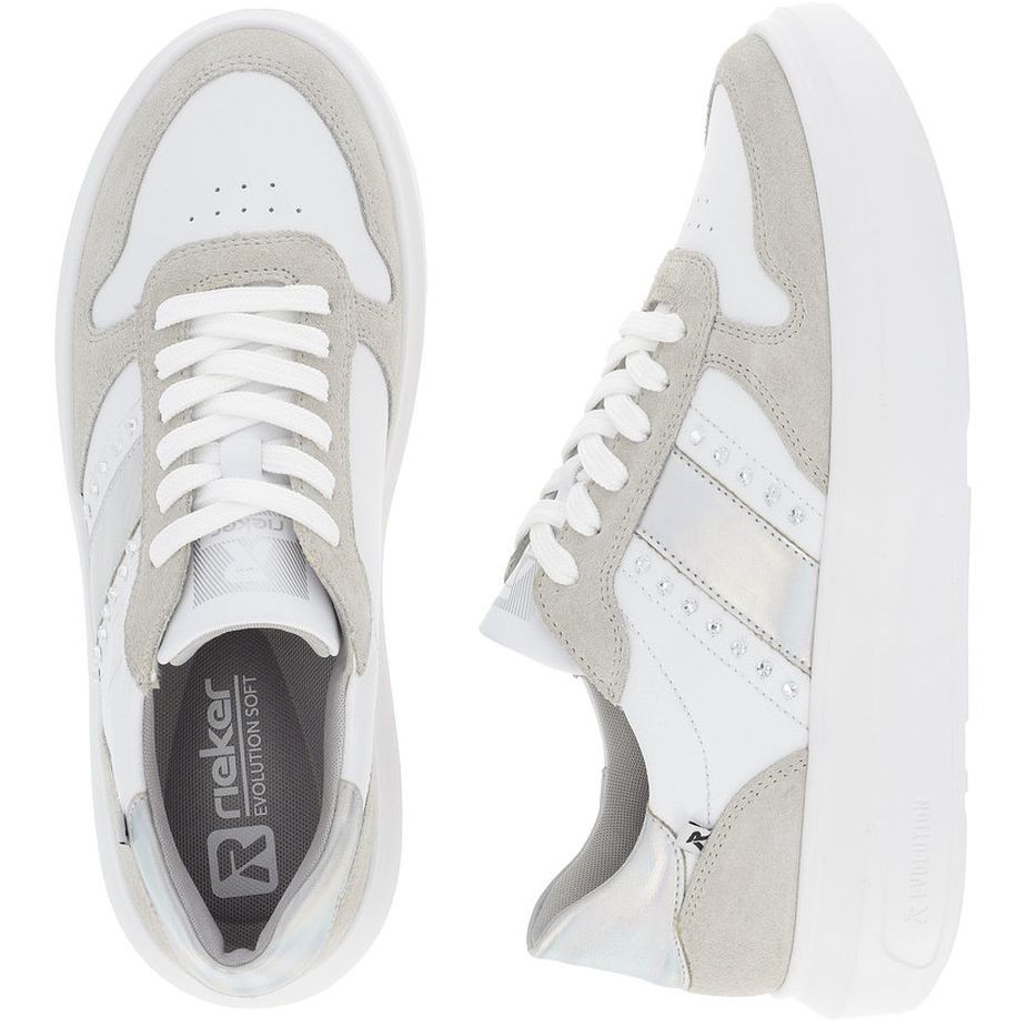 RIEKER Laisvalaikio bateliai moterims, Balta, LEISURE 11