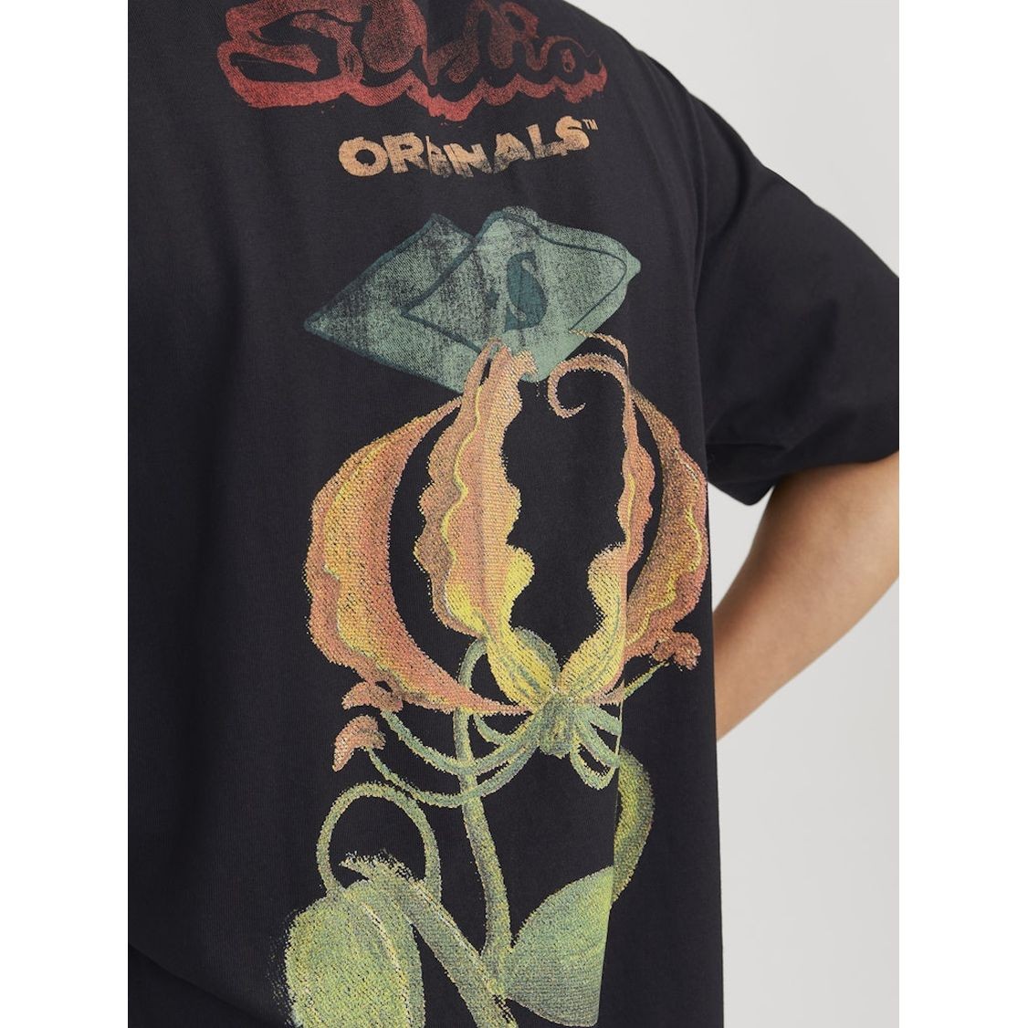 JACK & JONES Marškinėliai vyrams, Juoda, Retiro back tee 3