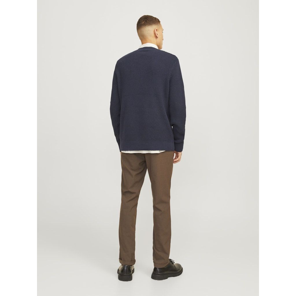 JACK & JONES Megztinis vyrams, Mėlyna, Viggo waffle knit crew neck 3