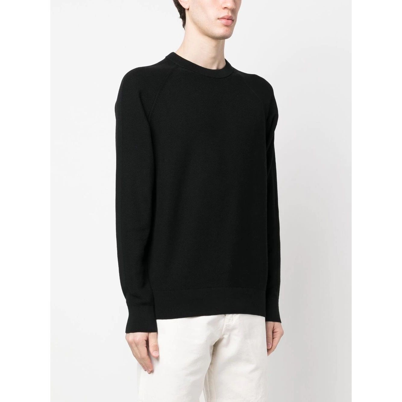 MICHAEL KORS Megztinis vyrams, Juoda, Mix stitch cotton crew sweater 2