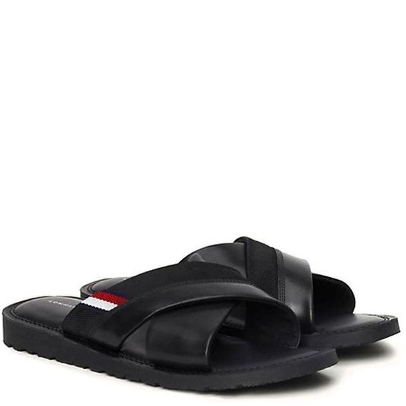 TOMMY HILFIGER Šlepetės vyrams, Juoda, Core criss sandal 1