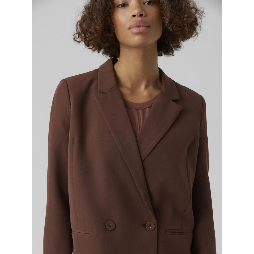 VERO MODA Švarkas moterims, Ruda, VMORLANDA LS OVERSIZE 5