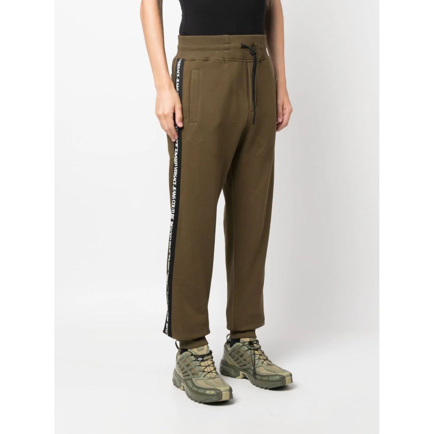 VERSACE JEANS CUTURE Sportinės kelnės vyrams, Žalia, Jogger pants 3