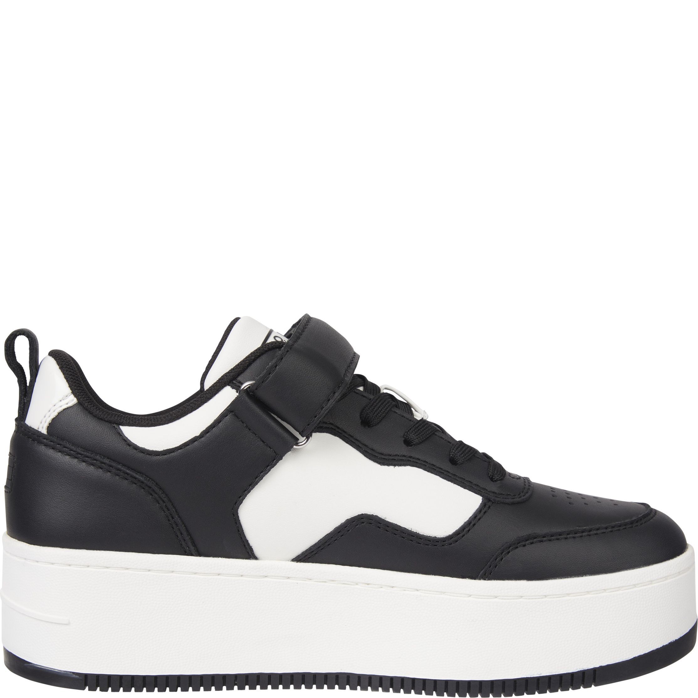 TOMMY JEANS Sportiniai bateliai moterims, Juoda, Velcro flatform sport shoe 5