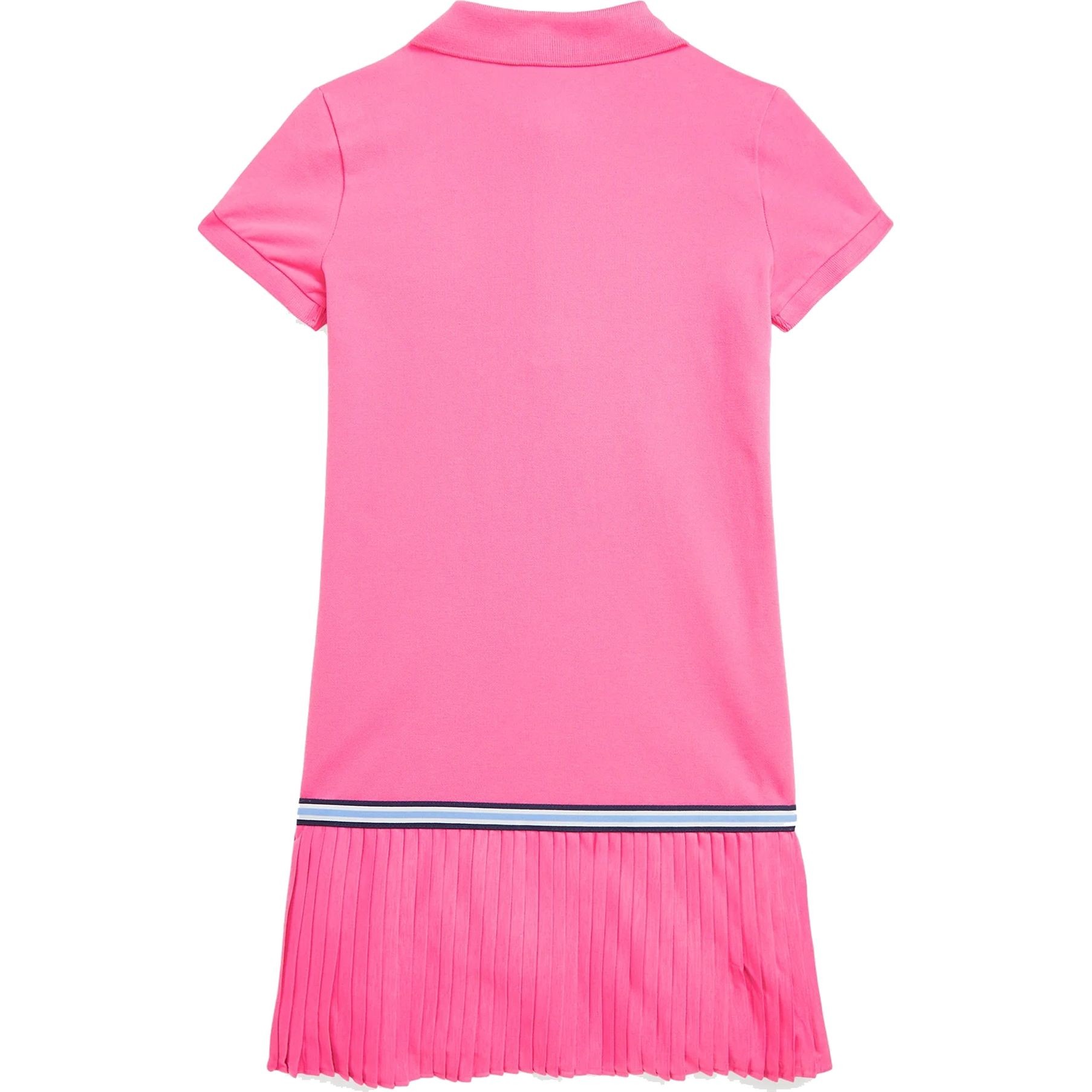 RALPH LAUREN KIDS Midi suknelė mergaitėms, Rožinė, Short sleeve polo dress(7-16) 2