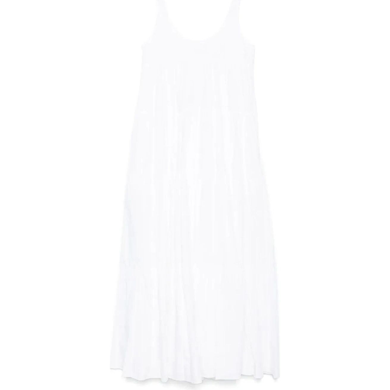 MICHAEL KORS Midi suknelė moterims, Balta, Scoop neck tier dress 2