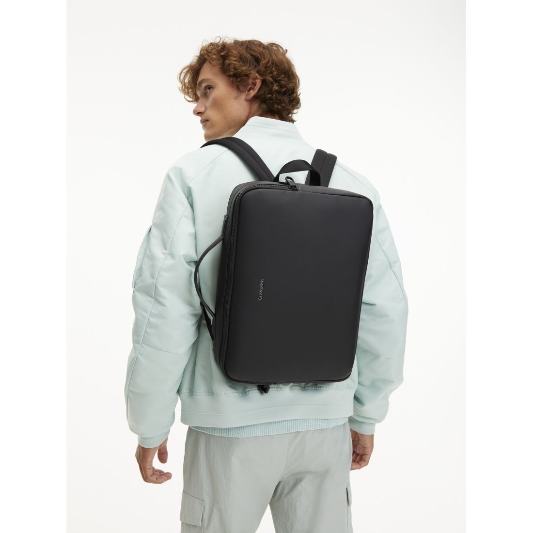 CALVIN KLEIN Dėklas kompiuteriui vyrams, Juoda, Pique laptop bag 5