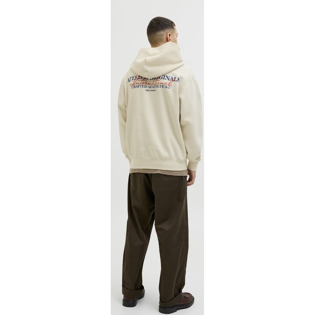 JACK & JONES Džemperis vyrams, Smėlio, Islington back sweat hood 4