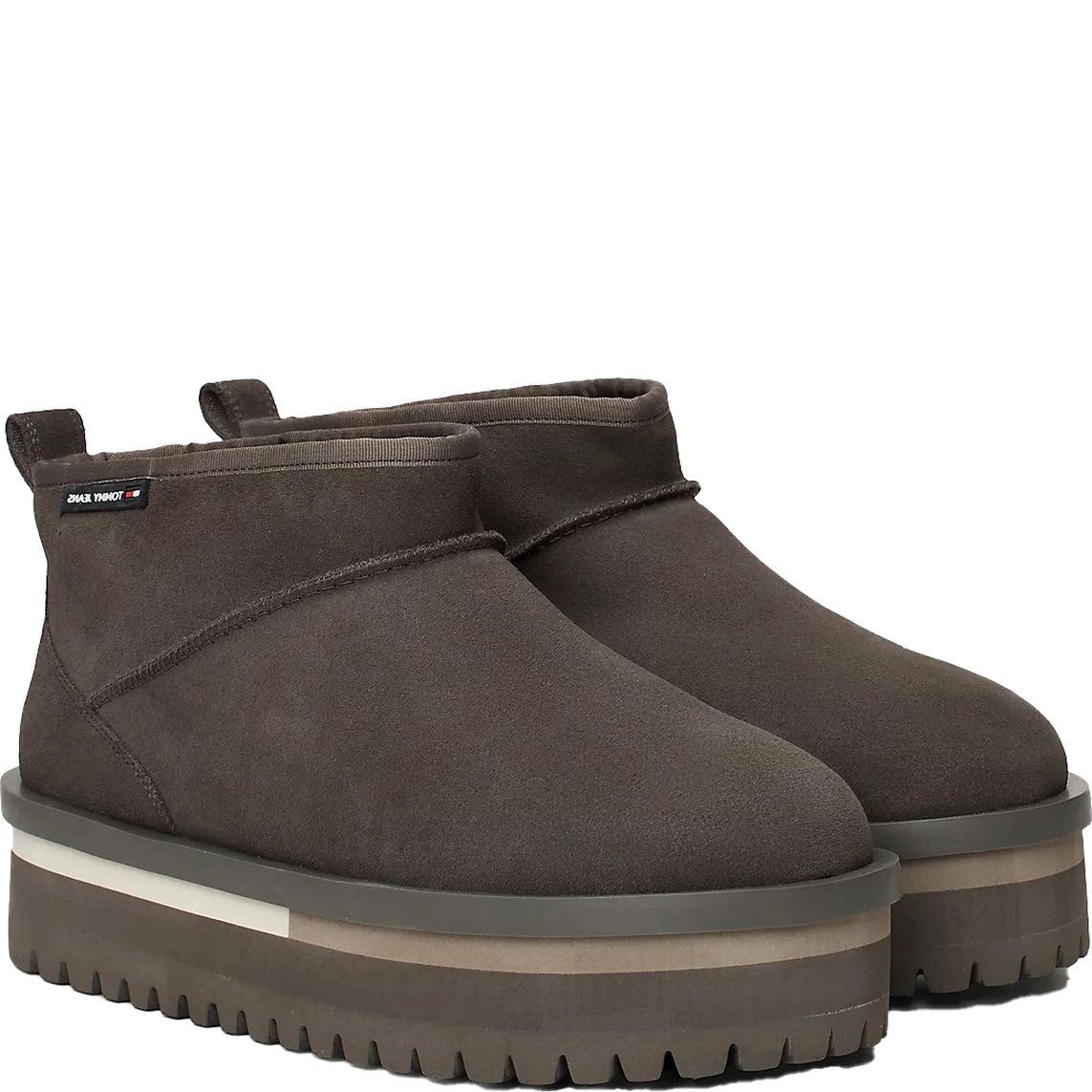 TOMMY JEANS Pašiltinti aulinukai moterims, Pilka, Flatform boot 1