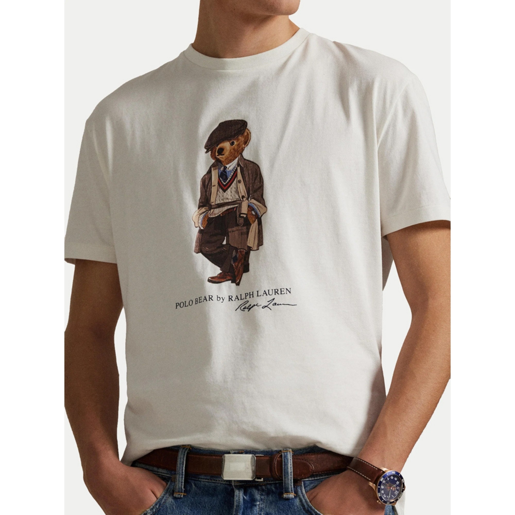 POLO RALPH LAUREN Marškinėliai trump. rankovėmis vyrams, Balta, Short sleeve t shirt 2