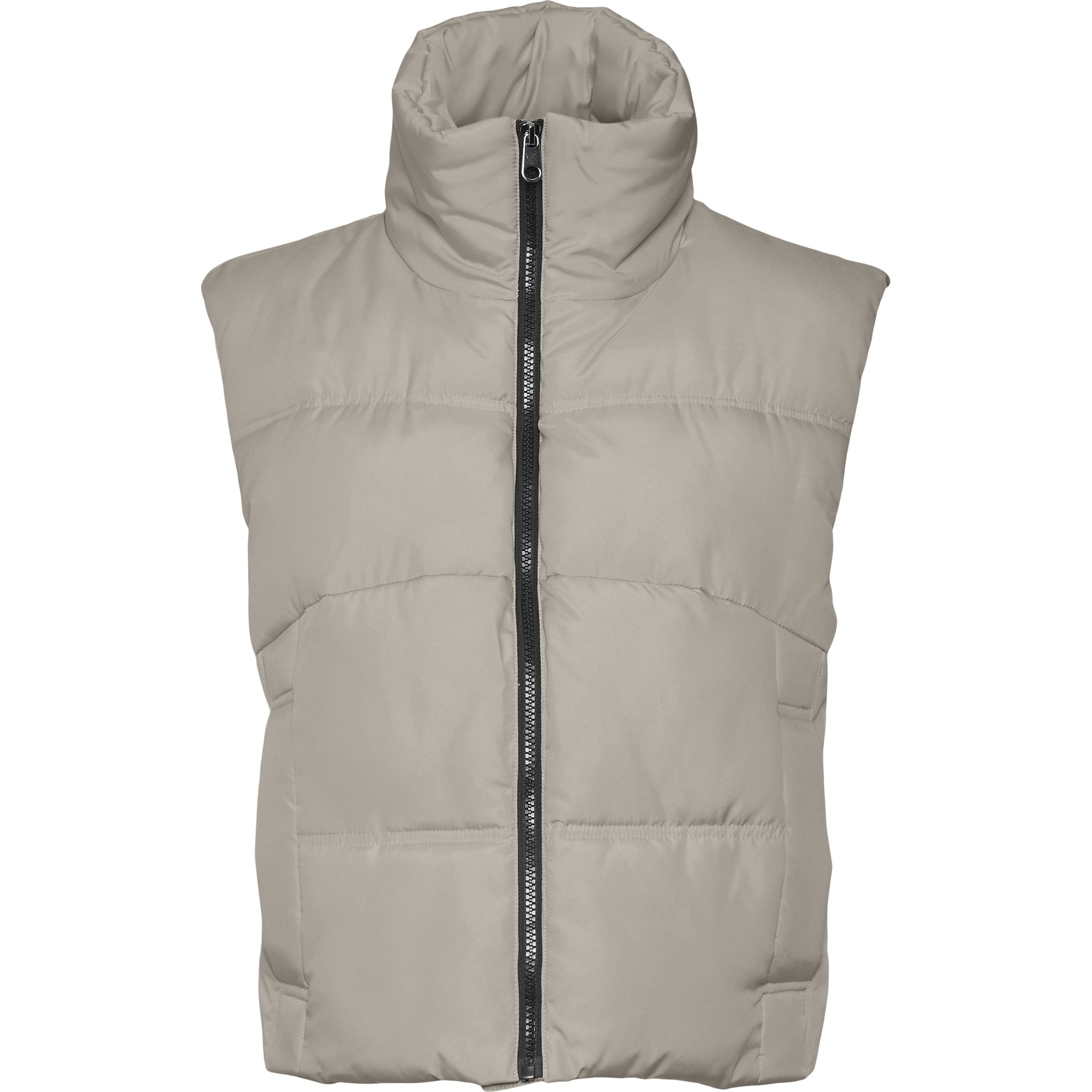 VERO MODA Pūkinė liemenė moterims, Smėlio, Klea short waistcoat 6