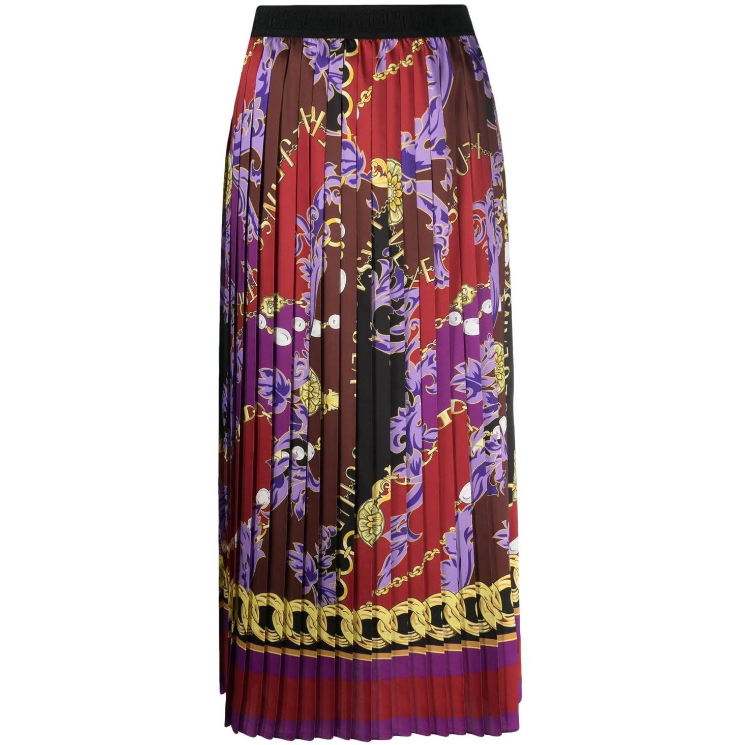VERSACE JEANS CUTURE Midi sijonas moterims, purple, Midi skirt 1
