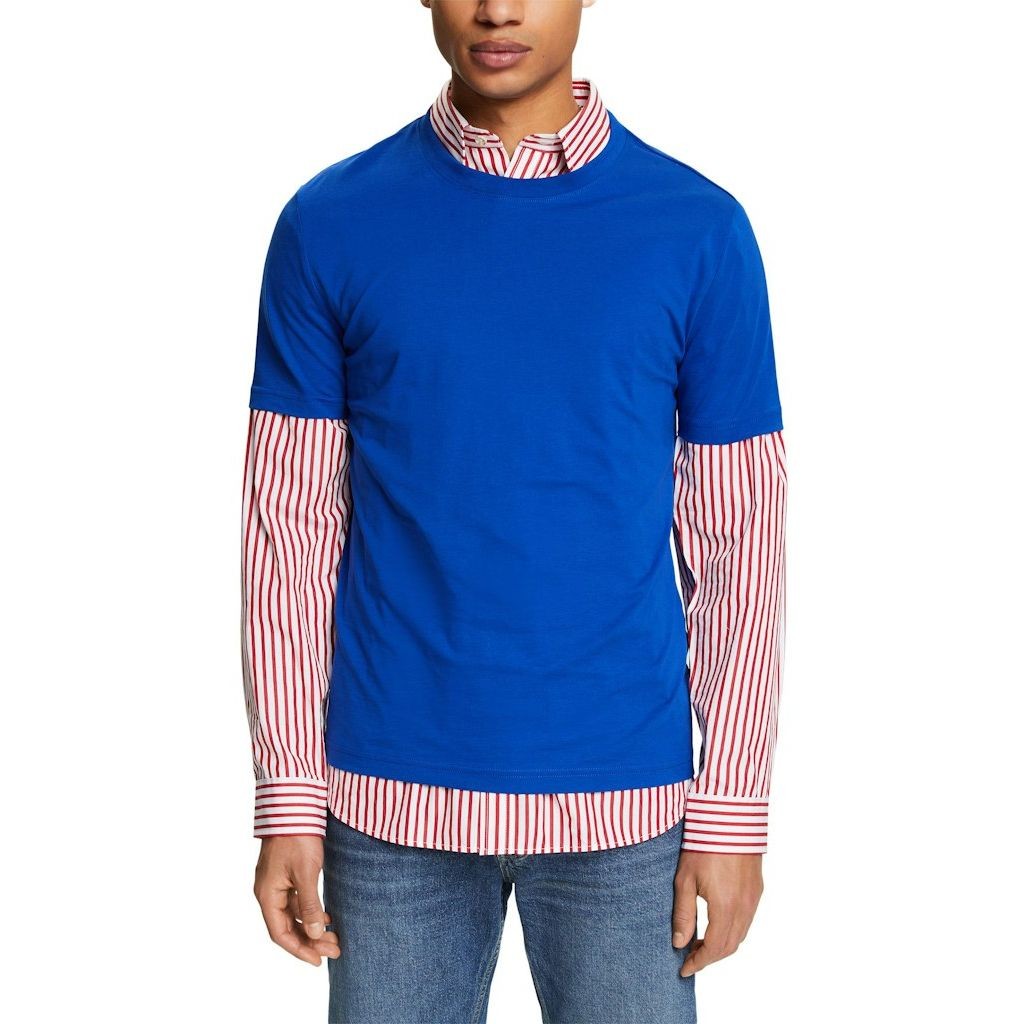 ESPRIT Marškinėliai vyrams, Mėlyna, ocs slim cn ssl T-Shirts 2