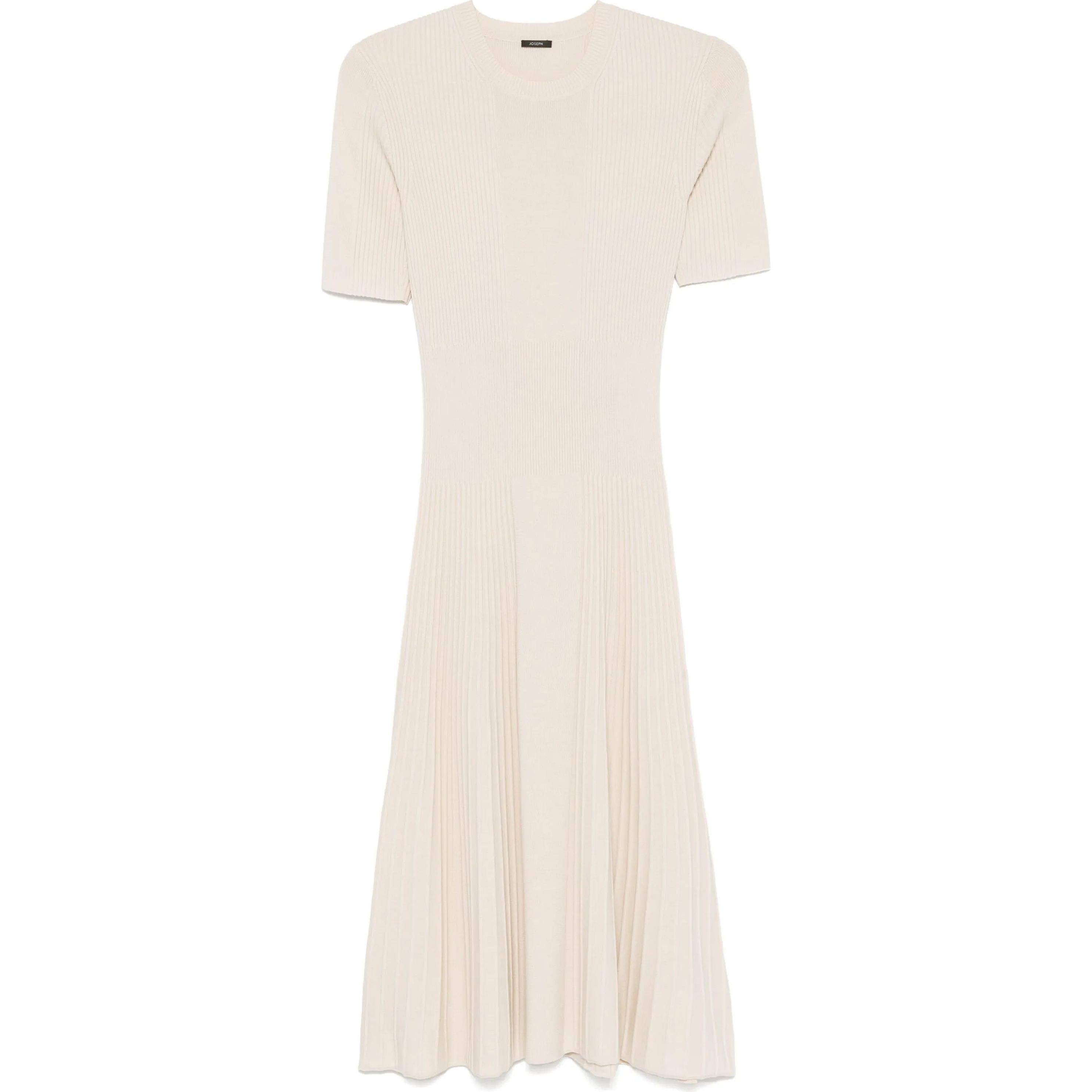 JOSEPH Midi suknelė moterims, Smėlio, Fine-ribbed midi dress