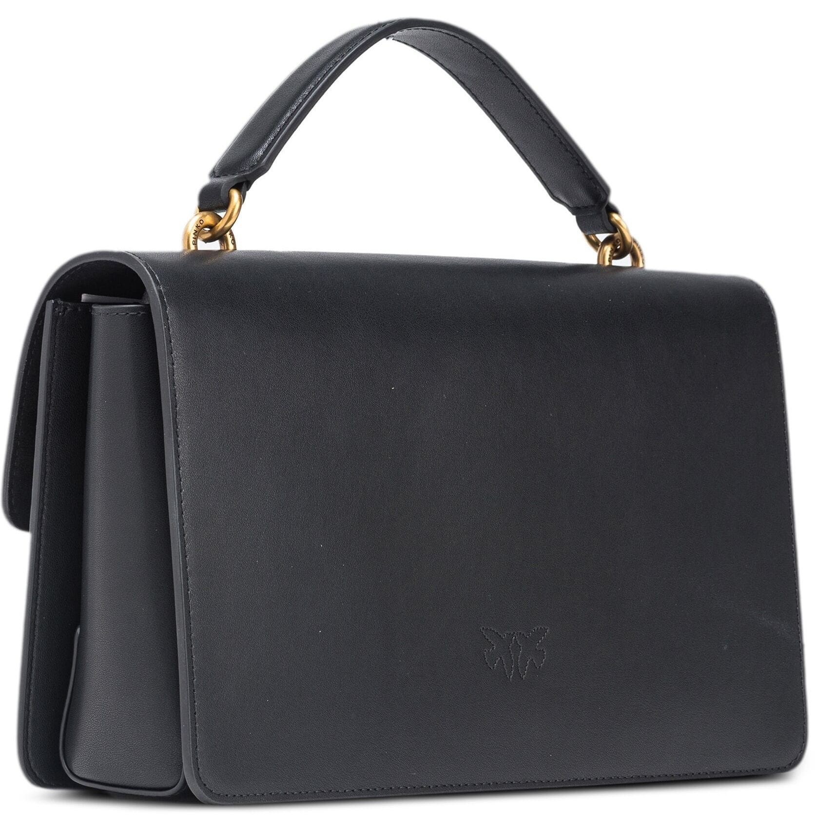 PINKO Pirkinių krepšys moterims, Juoda, Love one classic tote bag 2