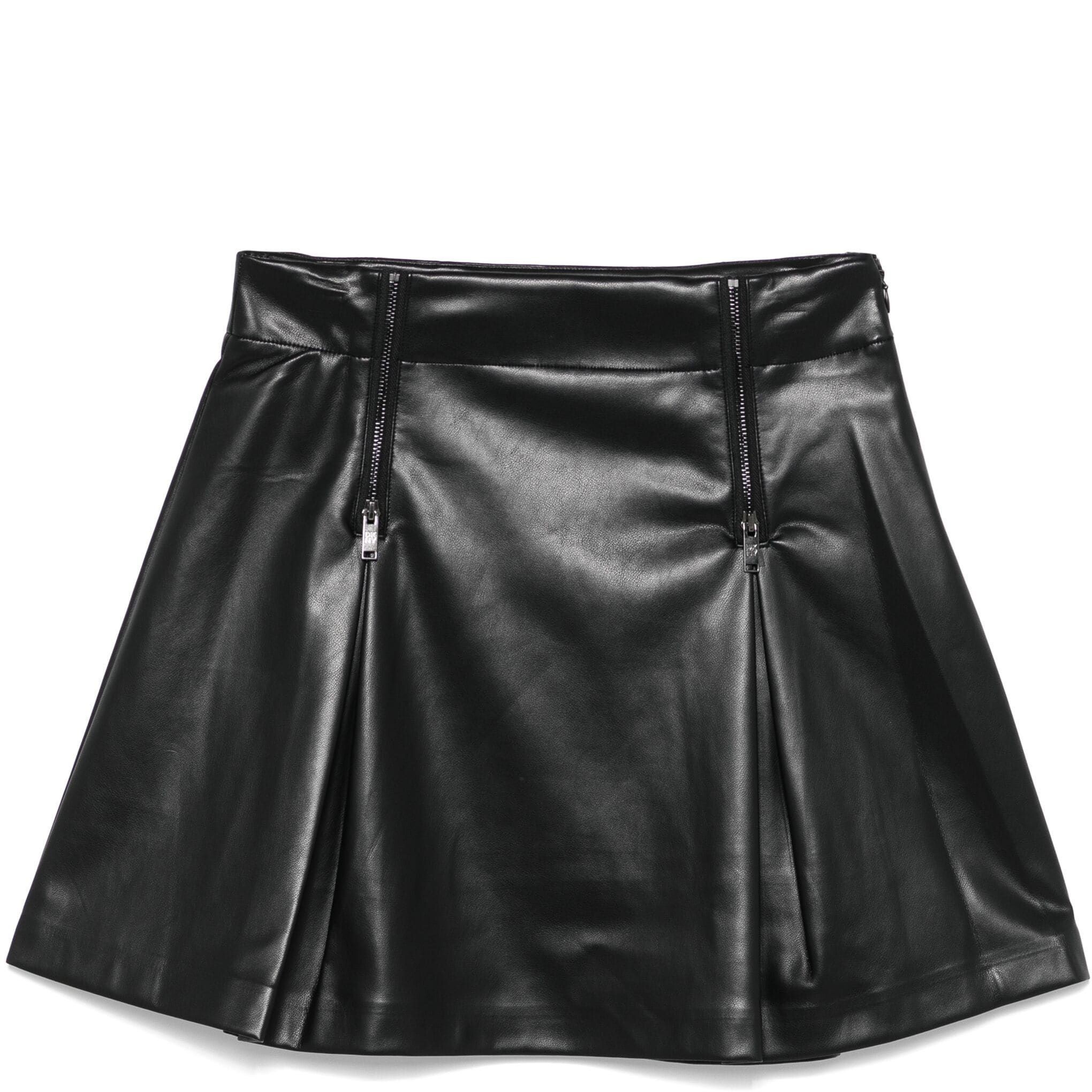 DKNY Mini sijonas moterims, Juoda, Plts pu mini skirt w 1