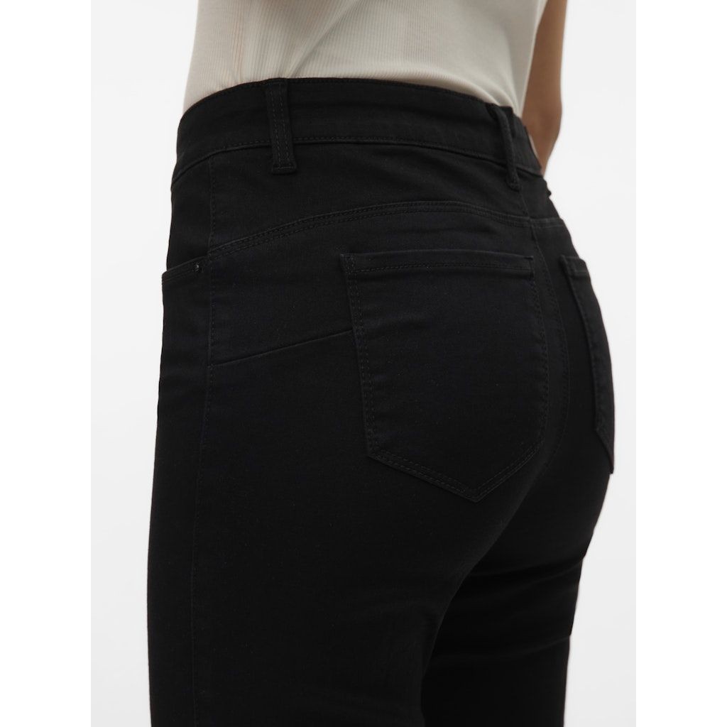 VERO MODA Slim džinsai moterims, Juoda, VMSEVEN NW S SHAPE U 7