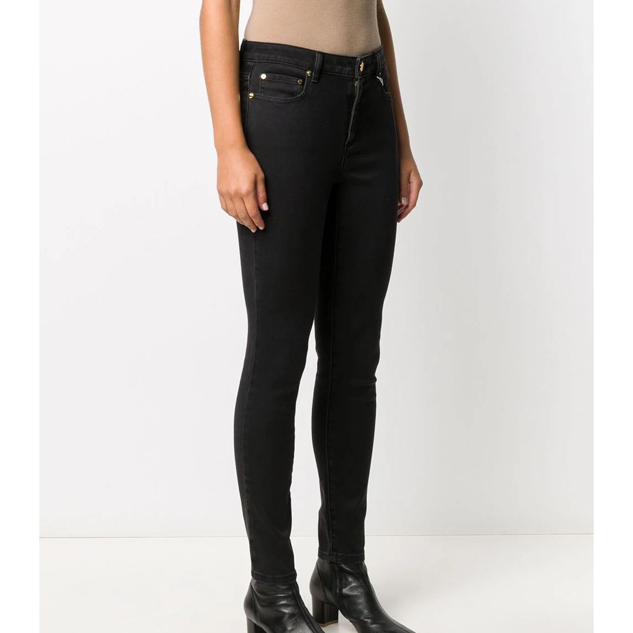 MICHAEL KORS Aptempti džinsai moterims, Juoda, DNM SELMA SKINNY 2