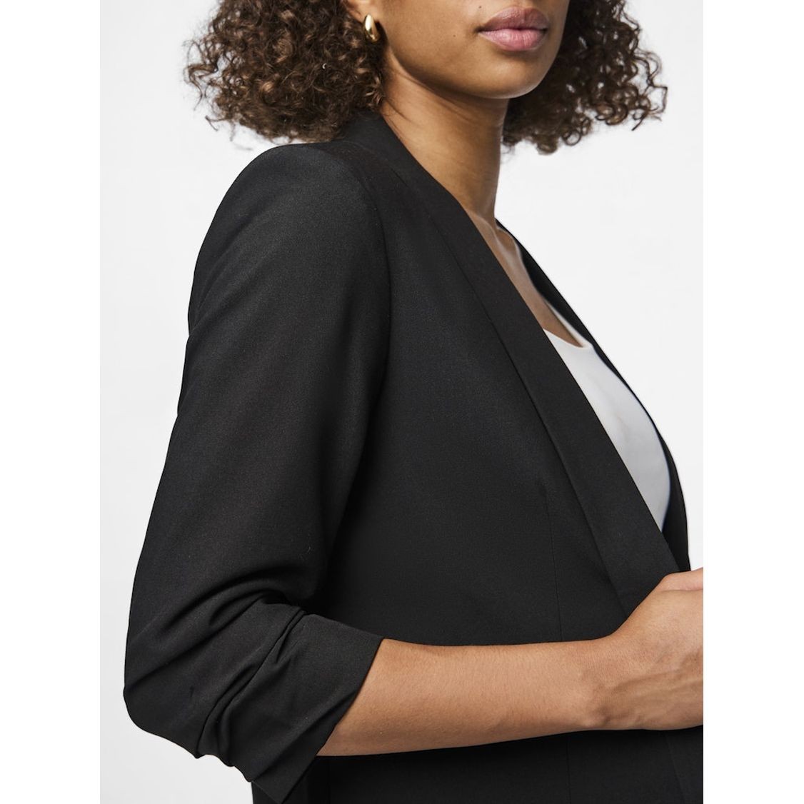 PIECES Švarkas moterims, Juoda, Bosella 3/4 blazer 7