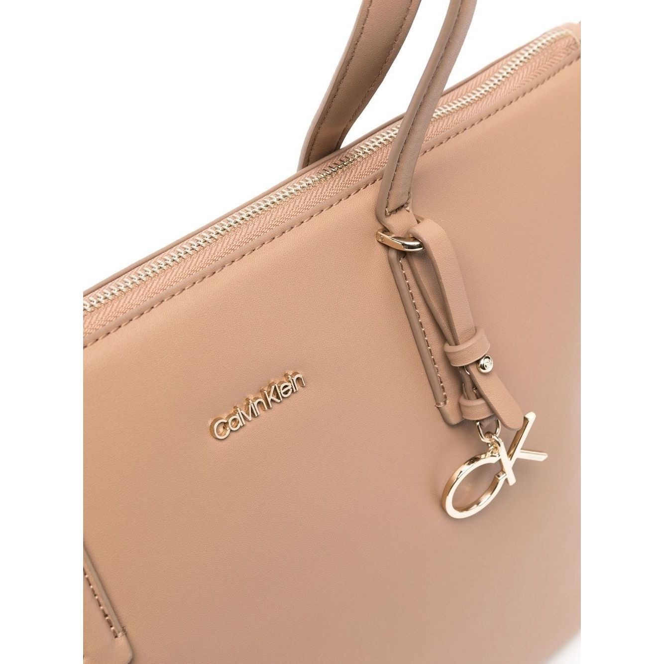 CALVIN KLEIN Pirkinių krepšys moterims, Smėlio, MUST SHOPPER MD 3