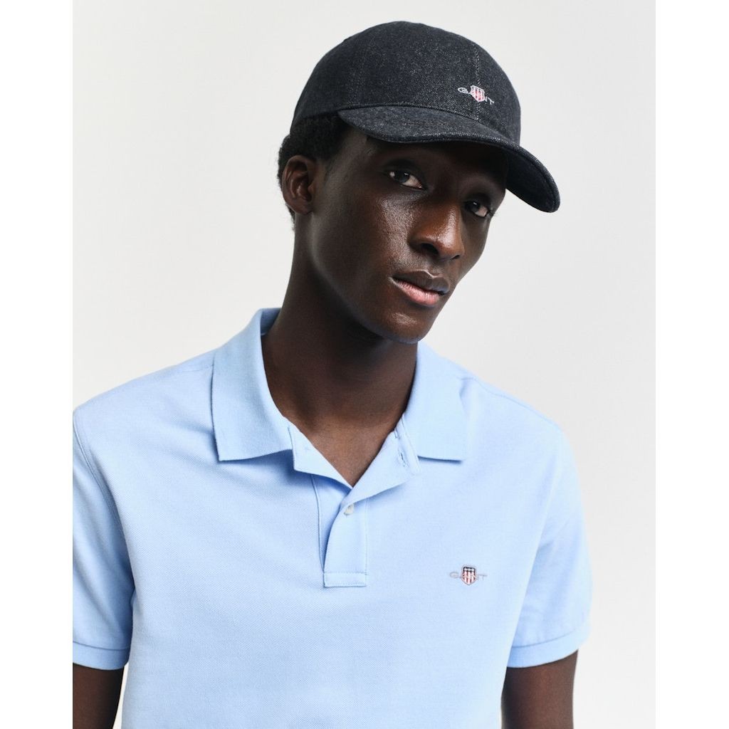 GANT Polo marškiniai trumpos rank. vyrams, Mėlyna, SLIM SHIELD SS PIQUE POLO 4