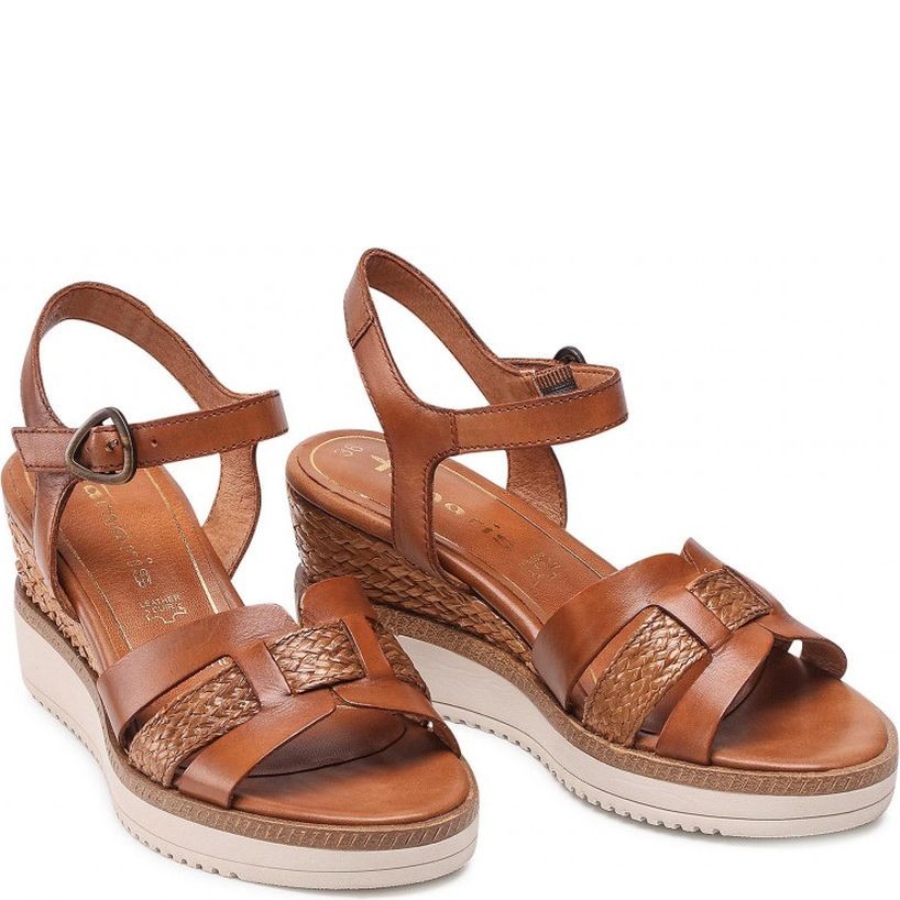 TAMARIS Basutės moterims, Ruda, SANDALS 4