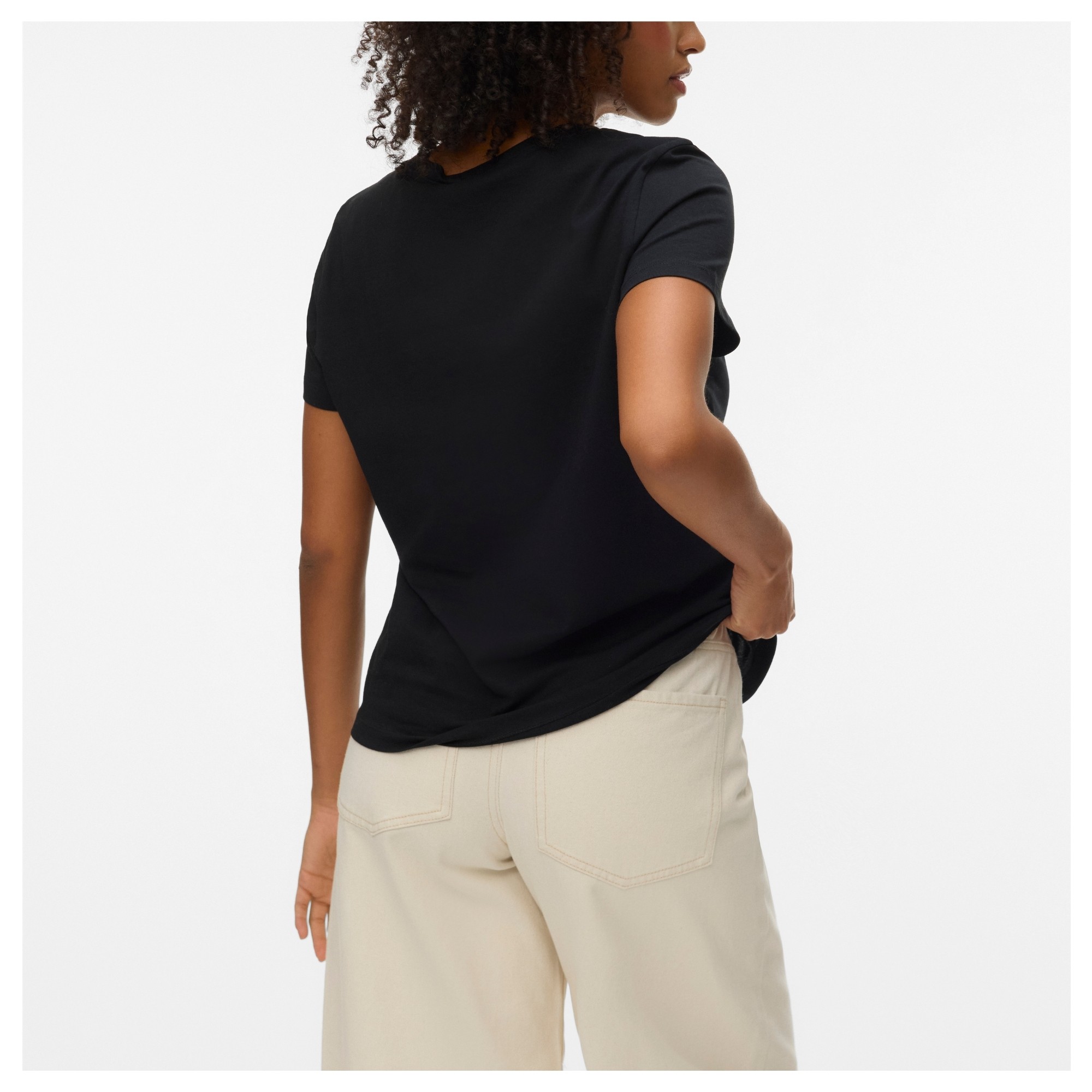 VERO MODA Marškinėliai moterims, Juoda, Dea 3