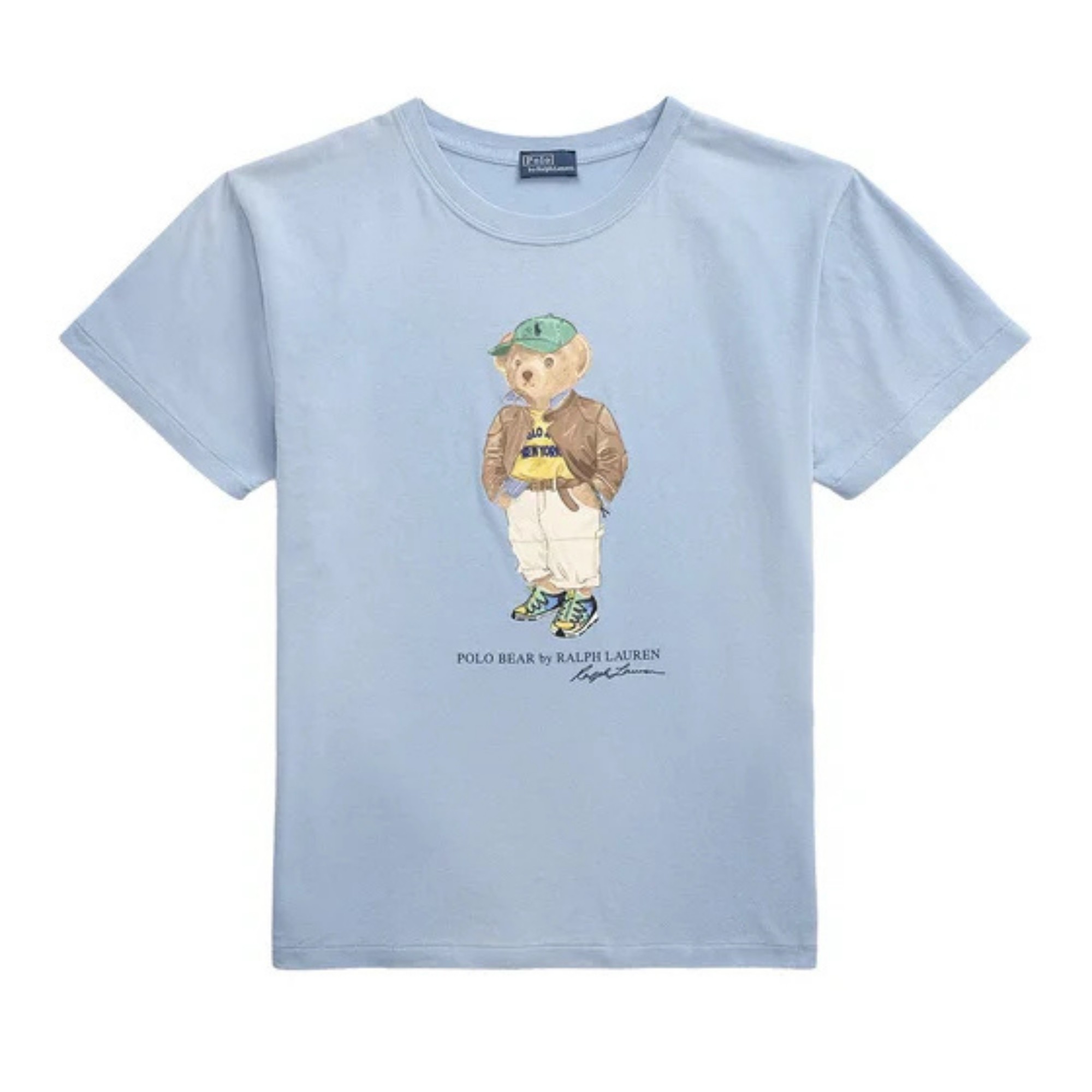 POLO RALPH LAUREN Marškinėliai trump. rankovėmis moterims, Mėlyna, Knit t shirt